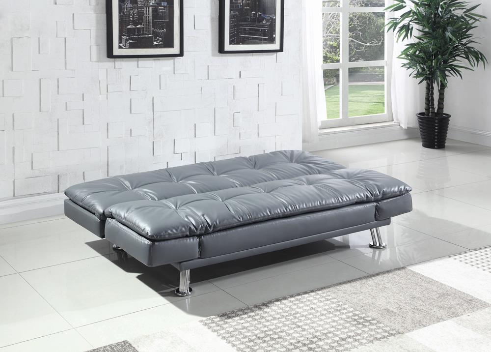 Dilleston Tufted Back Upholstered Sofa Bed Gray - 500096 - Bien Home Furniture & Electronics