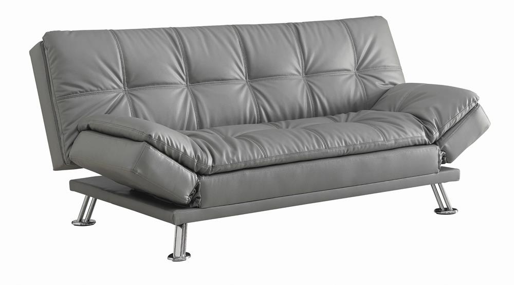 Dilleston Tufted Back Upholstered Sofa Bed Gray - 500096 - Bien Home Furniture & Electronics