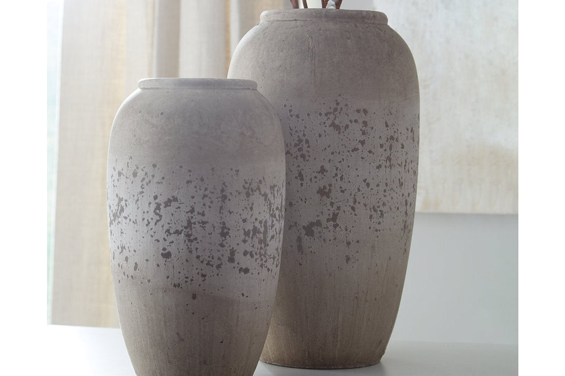 Dimitra Brown/Cream Vase, Set of 2 - A2000110 - Bien Home Furniture &amp; Electronics