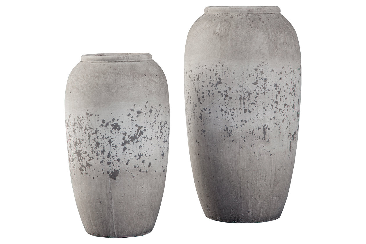 Dimitra Brown/Cream Vase, Set of 2 - A2000110 - Bien Home Furniture & Electronics