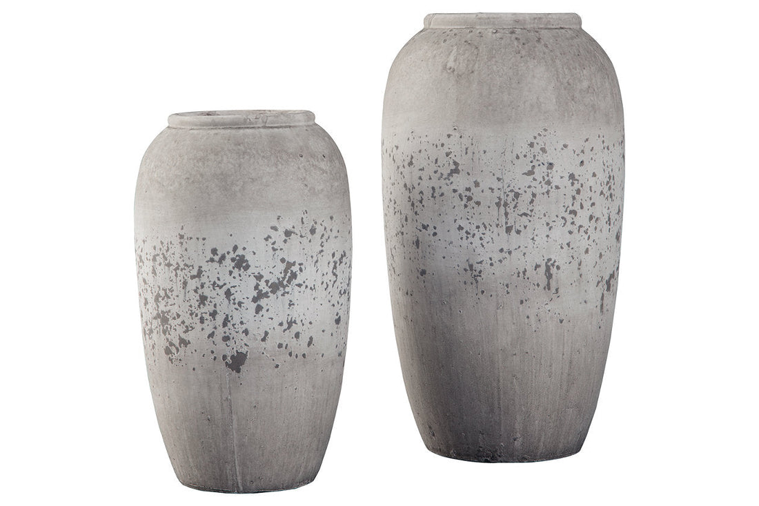Dimitra Brown/Cream Vase, Set of 2 - A2000110 - Bien Home Furniture &amp; Electronics