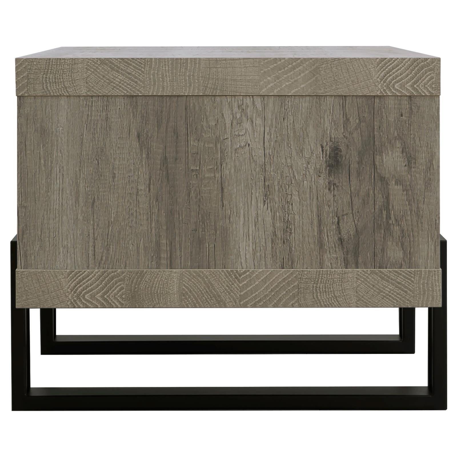 Dinard Gray Driftwood Coffee Table with Shelf - 720878 - Bien Home Furniture & Electronics