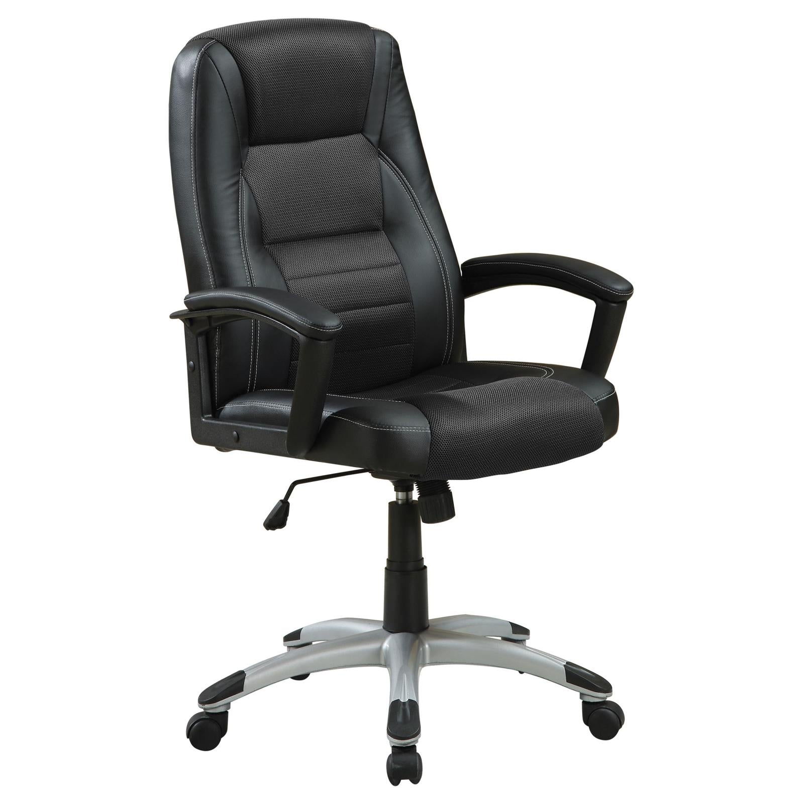 Dione Black Adjustable Height Office Chair - 800209 - Bien Home Furniture & Electronics