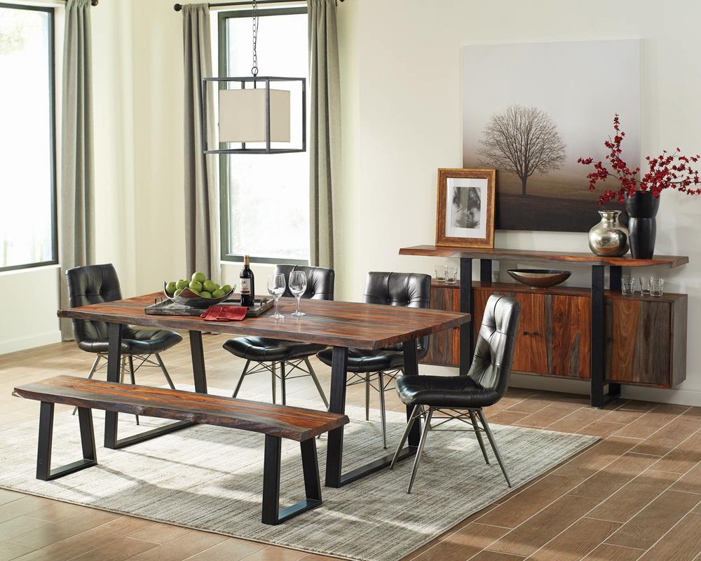 Ditman Gray Sheesham/Black Live Edge Dining Bench - 110183 - Bien Home Furniture & Electronics