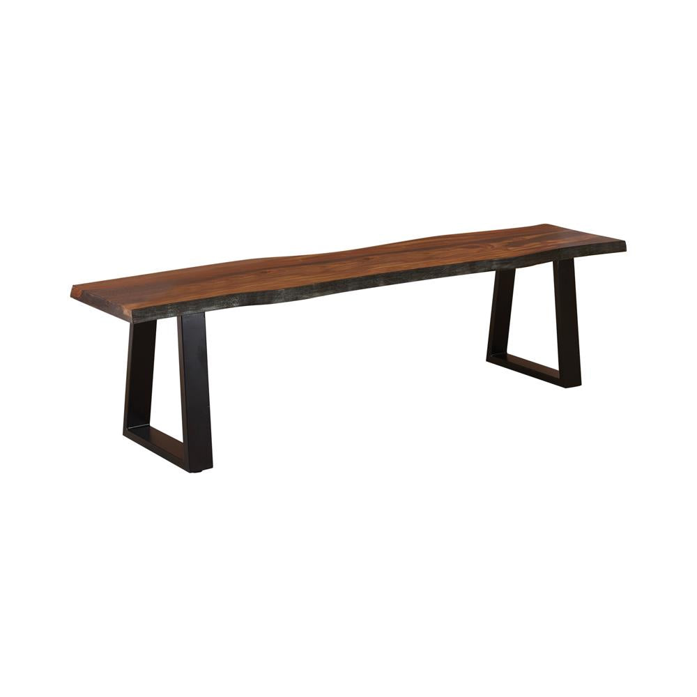 Ditman Gray Sheesham/Black Live Edge Dining Bench - 110183 - Bien Home Furniture & Electronics