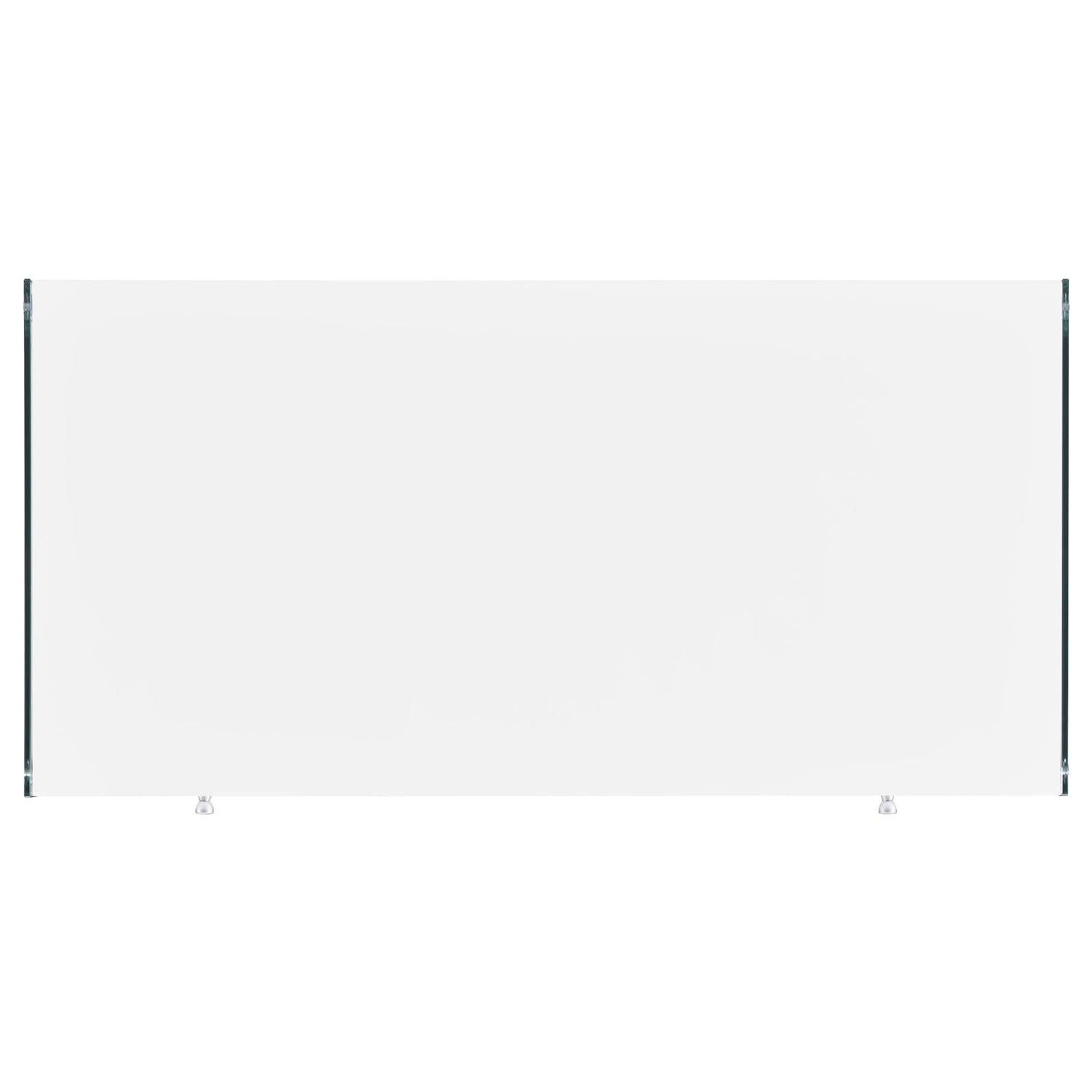 Dobrev Glossy White/Clear 2-Drawer Writing Desk - 800829 - Bien Home Furniture & Electronics