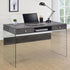 Dobrev Weathered Gray/Clear 2-Drawer Writing Desk - 800818 - Bien Home Furniture & Electronics