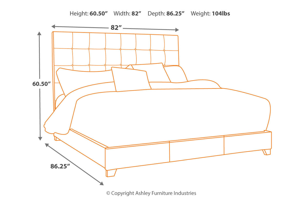 Dolante Beige King Upholstered Bed - B130-582 - Bien Home Furniture & Electronics