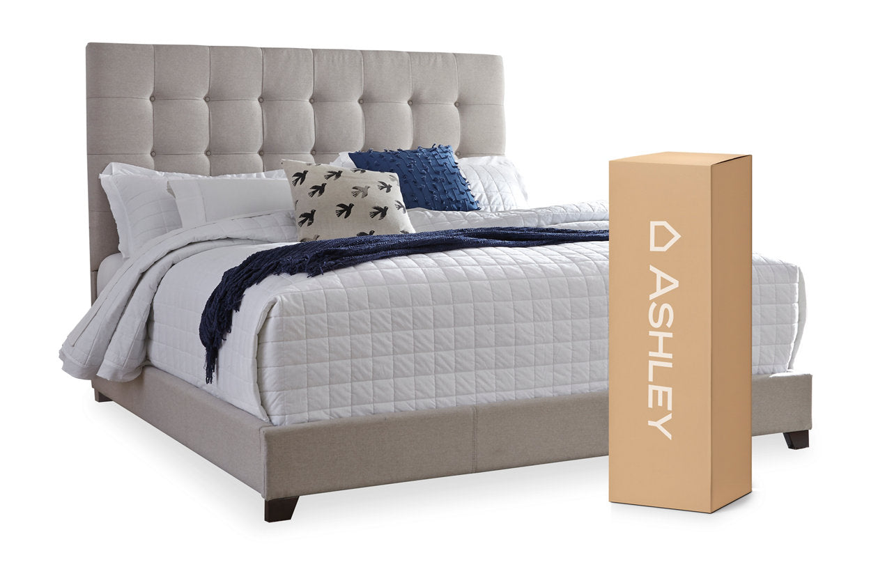 Dolante Beige Queen Upholstered Bed - B130-581 - Bien Home Furniture & Electronics