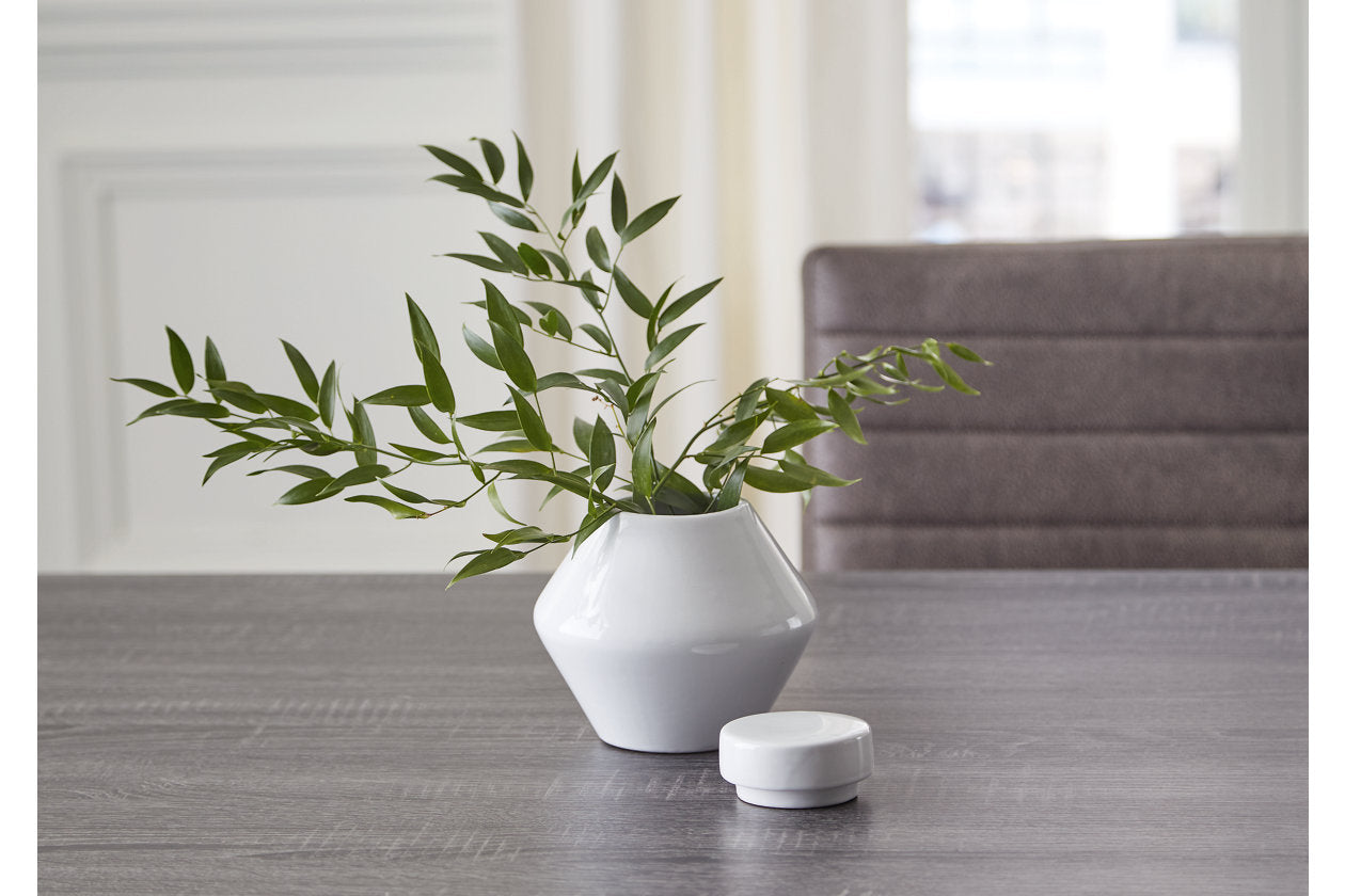 Domina White Jar - A2000484J - Bien Home Furniture & Electronics