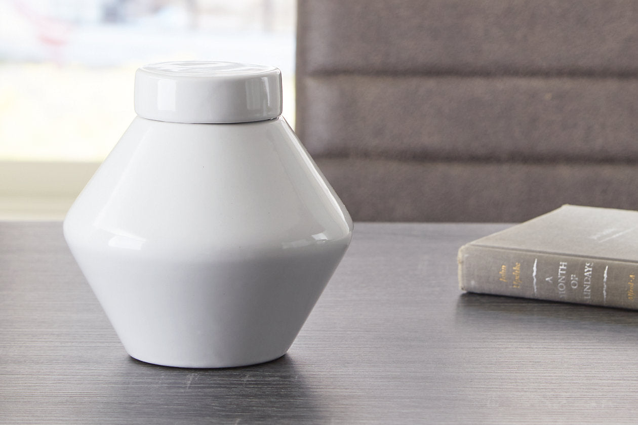 Domina White Jar, Set of 2 - A2000484 - Bien Home Furniture & Electronics