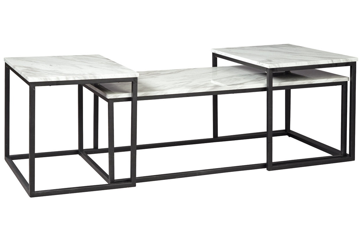 Donnesta Gray/Black Table, Set of 3 - T182-13 - Bien Home Furniture & Electronics