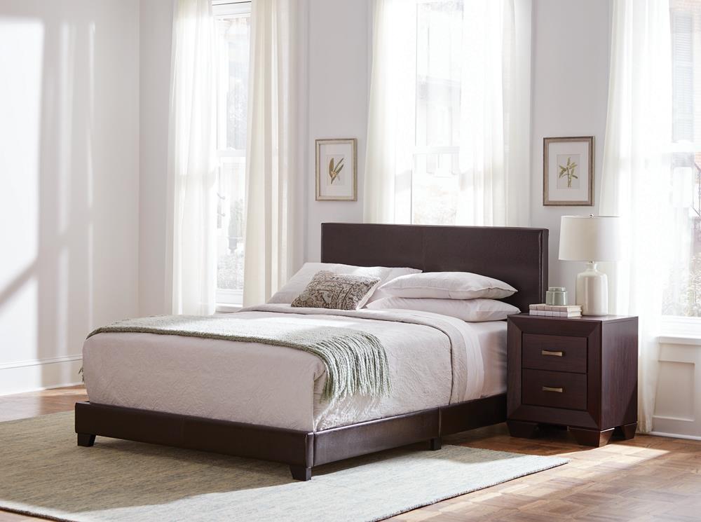 Dorian Upholstered California King Bed Brown - 300762KW - Bien Home Furniture & Electronics