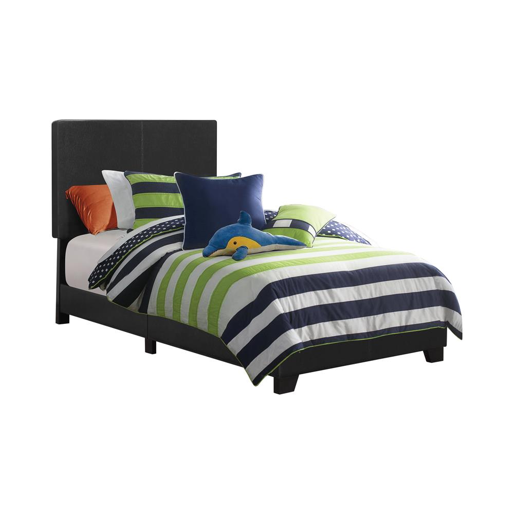 Dorian Upholstered Twin Bed Black - 300761T - Bien Home Furniture & Electronics