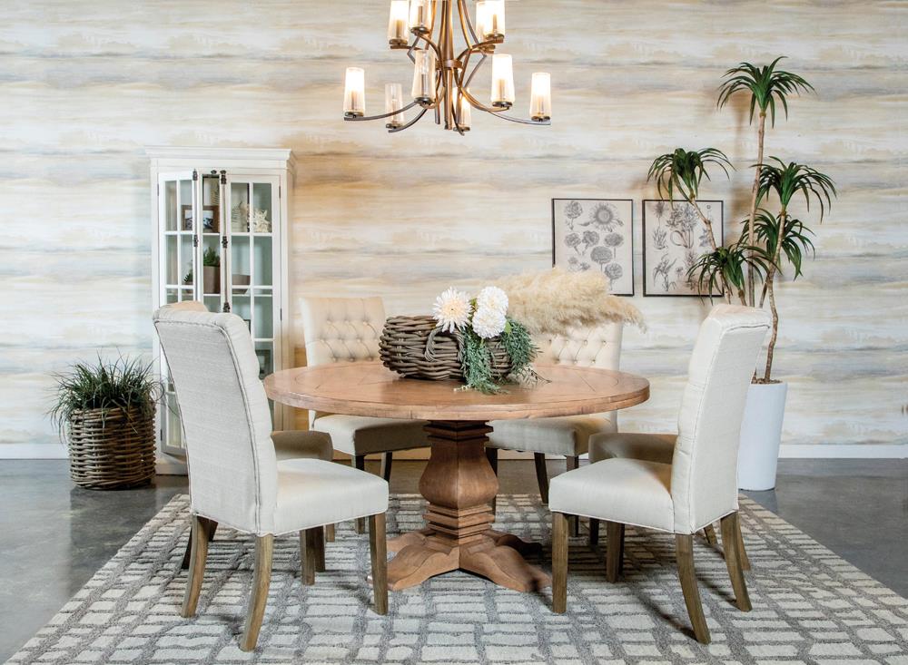 Douglas Vineyard Oak Tufted Back Dining Chairs, Set of 2 - 123052 - Bien Home Furniture & Electronics