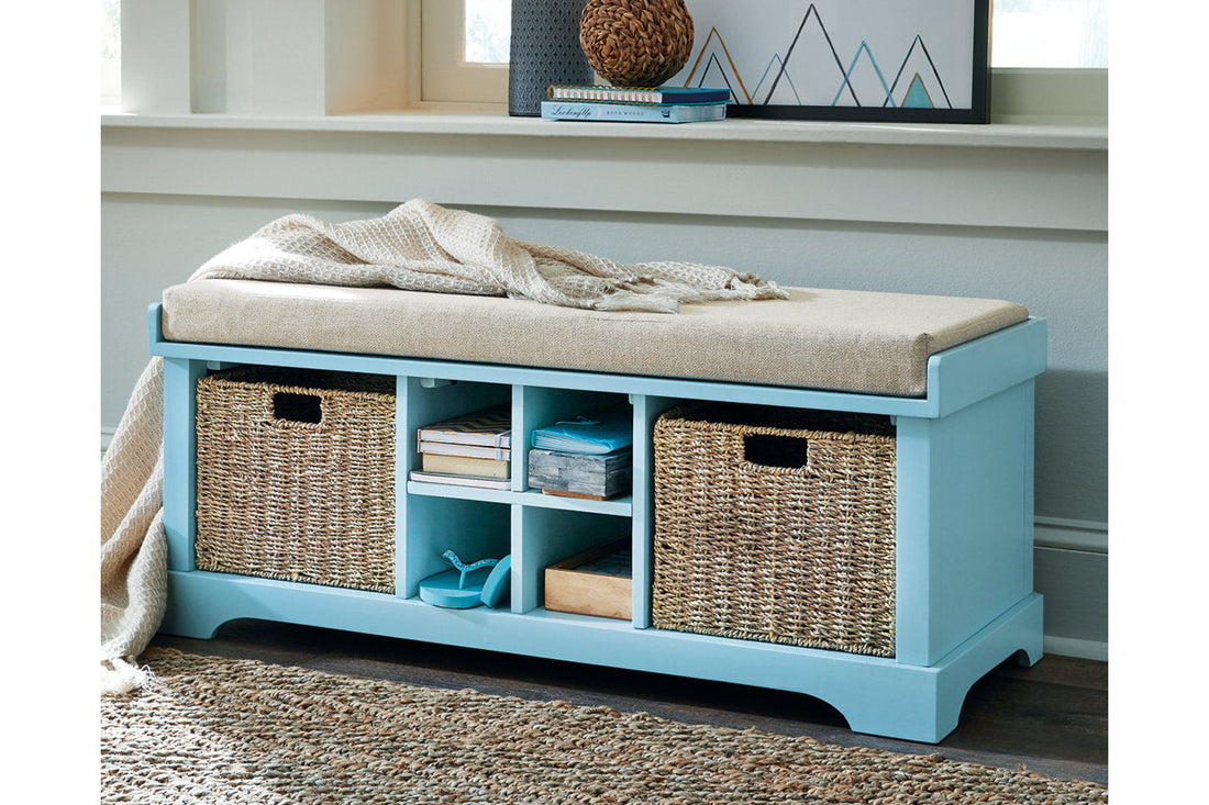 Dowdy Teal Storage Bench - A3000121 - Bien Home Furniture &amp; Electronics