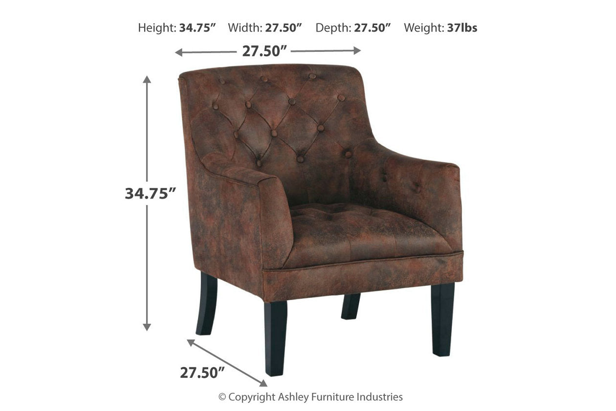 Drakelle Mahogany Accent Chair - A3000051 - Bien Home Furniture & Electronics