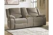 Draycoll Pewter Power Reclining Loveseat with Console - 7650596 - Bien Home Furniture & Electronics