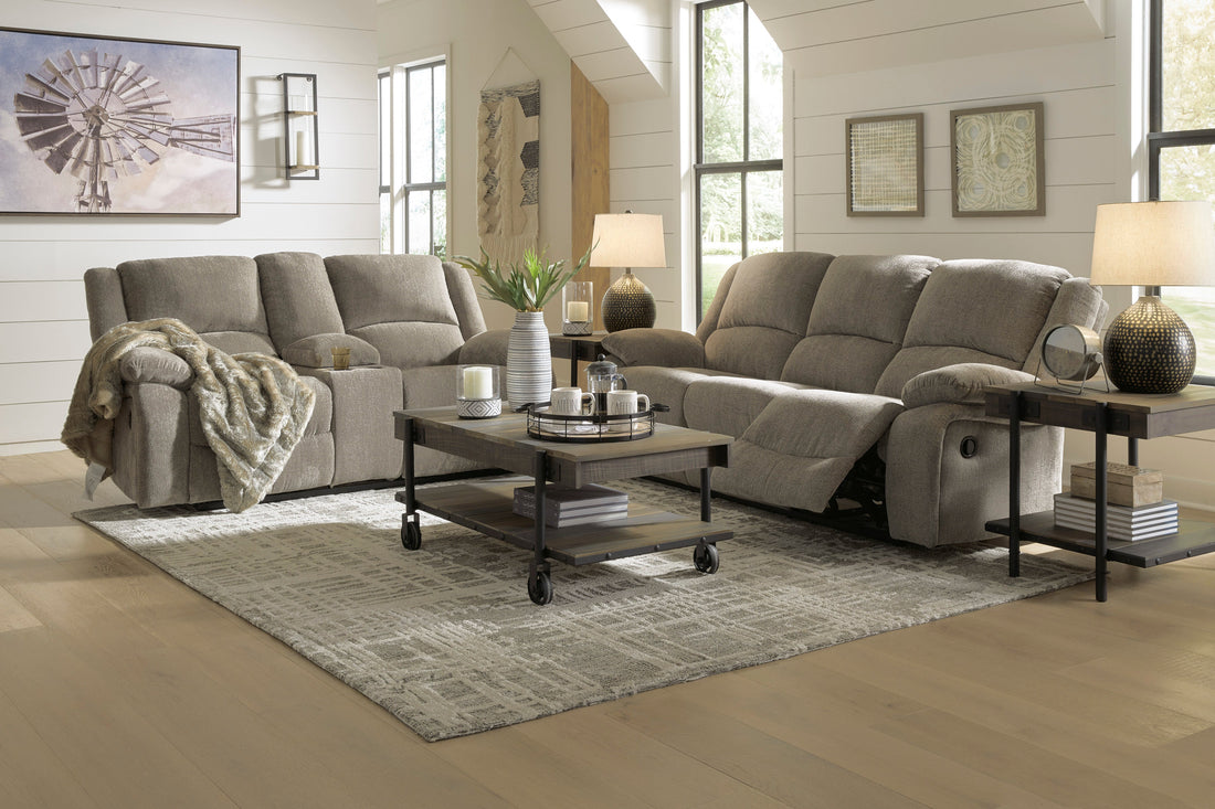 Draycoll Pewter Reclining Living Room Set - SET | 7650588 | 7650594 - Bien Home Furniture &amp; Electronics