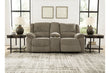 Draycoll Pewter Reclining Loveseat with Console - 7650594 - Bien Home Furniture & Electronics