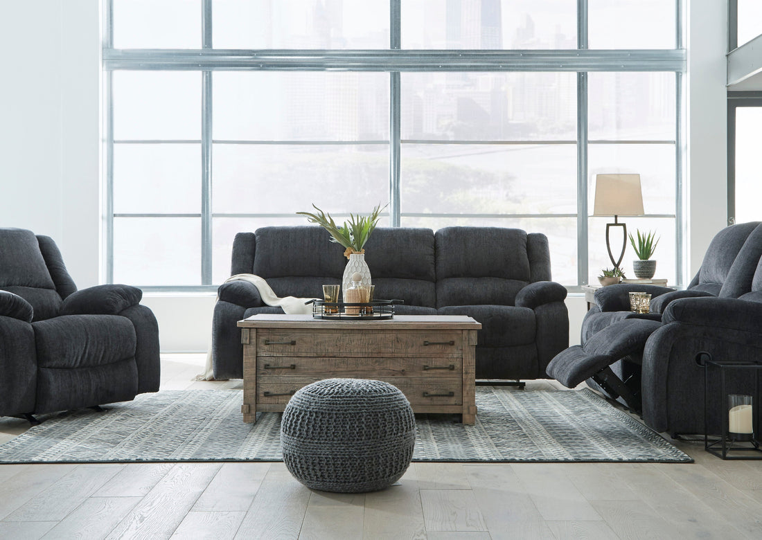 Draycoll Slate Reclining Living Room Set - SET | 7650488 | 7650494 - Bien Home Furniture &amp; Electronics