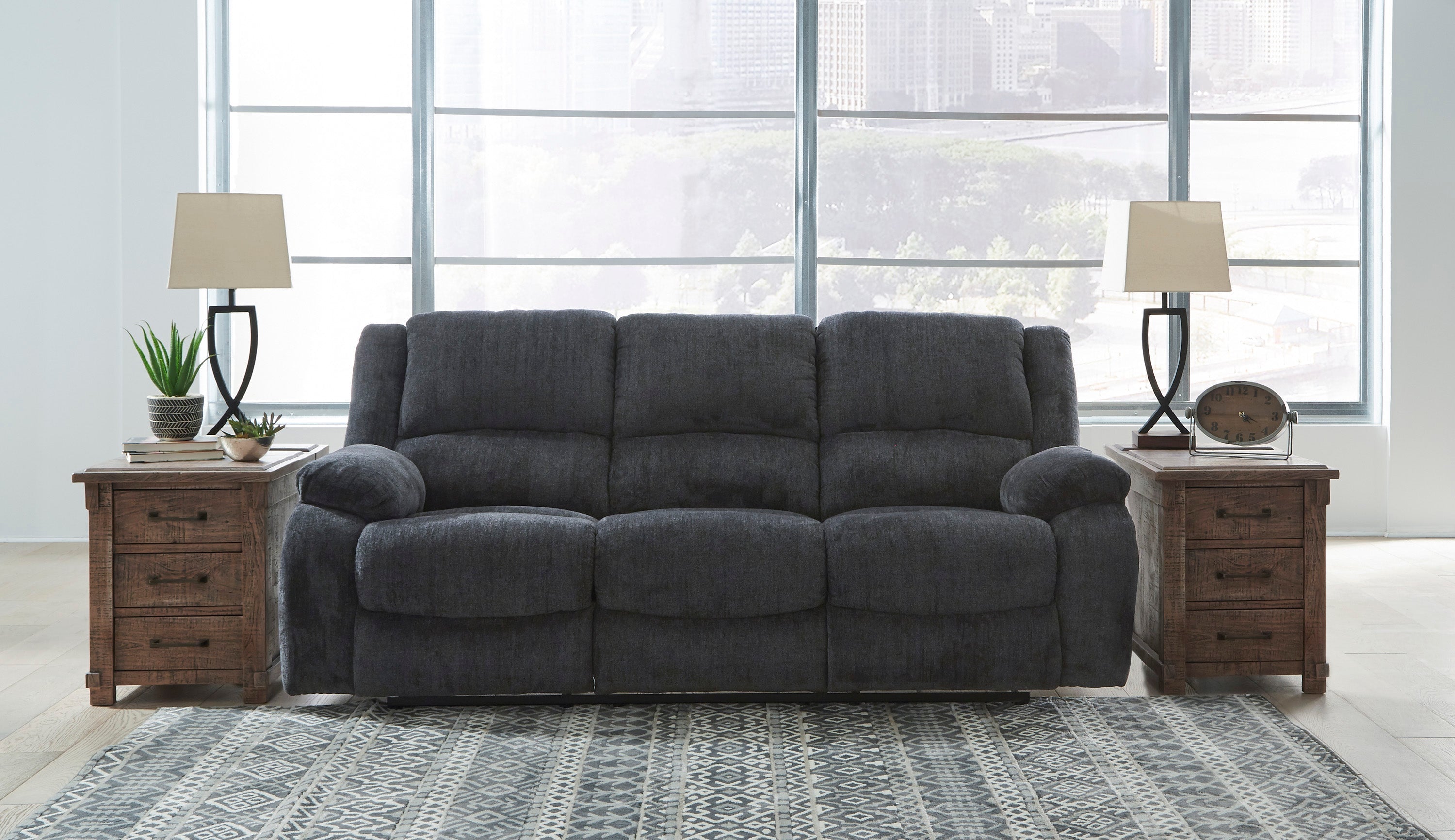 Draycoll Slate Reclining Living Room Set - SET | 7650488 | 7650494 - Bien Home Furniture & Electronics