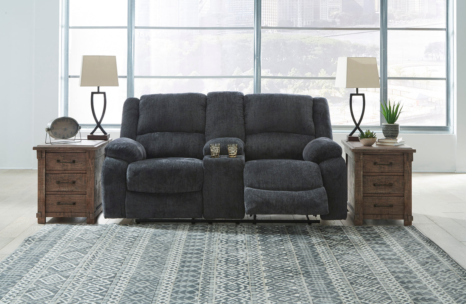 Draycoll Slate Reclining Living Room Set - SET | 7650488 | 7650494 - Bien Home Furniture & Electronics