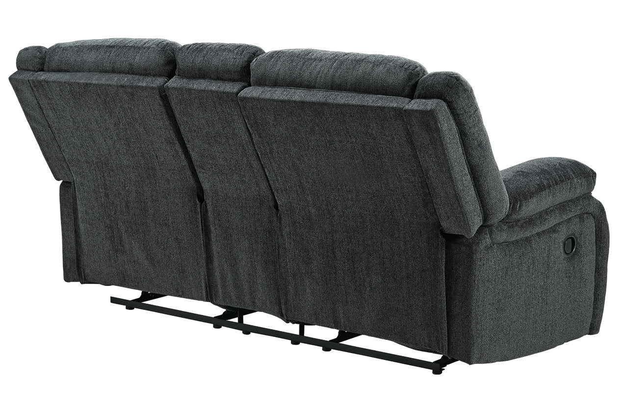 Draycoll Slate Reclining Loveseat with Console - 7650494 - Bien Home Furniture & Electronics