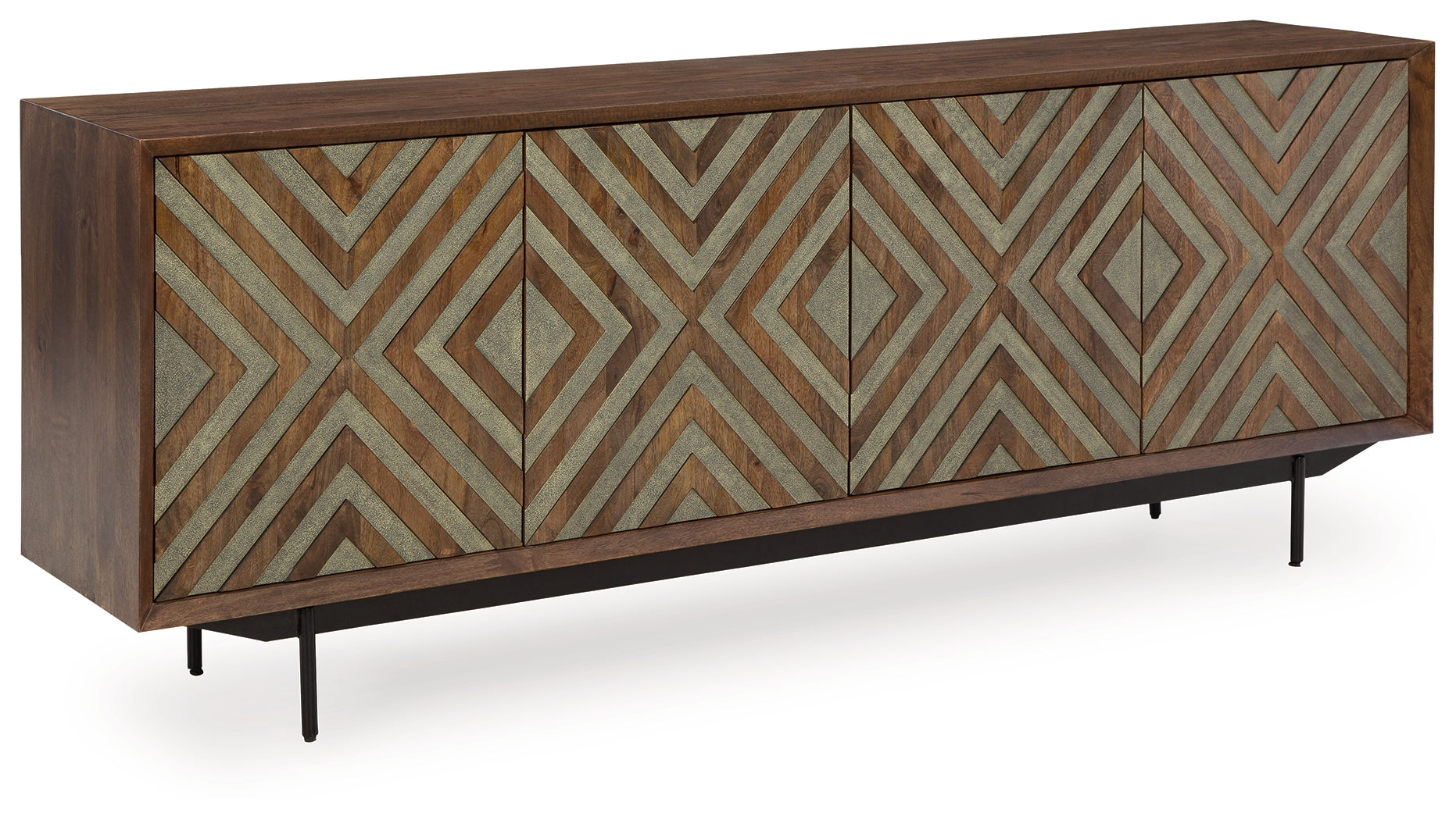 Dreggan Brown/Gold Finish Accent Cabinet - A4000577 - Bien Home Furniture & Electronics