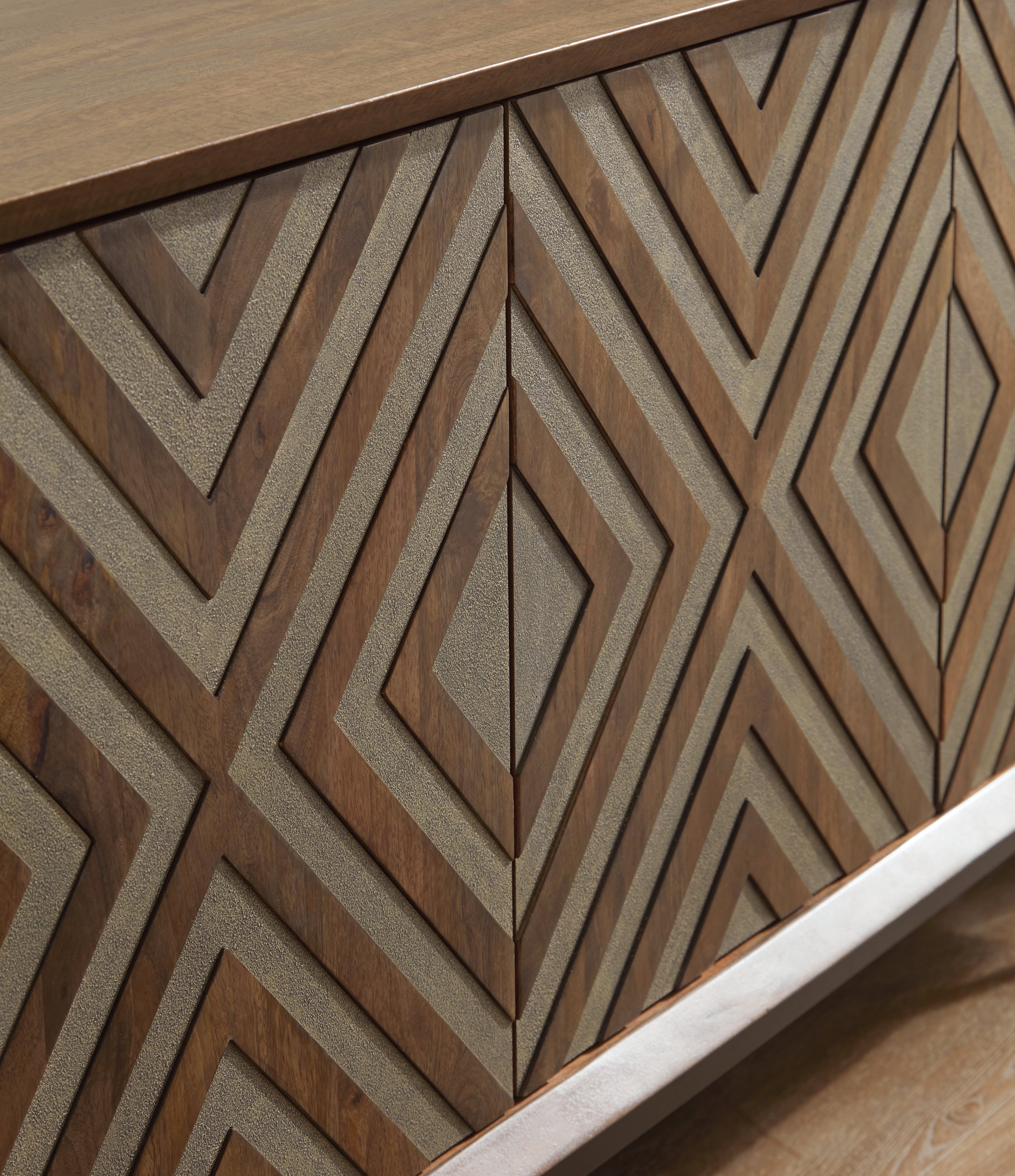 Dreggan Brown/Gold Finish Accent Cabinet - A4000577 - Bien Home Furniture & Electronics