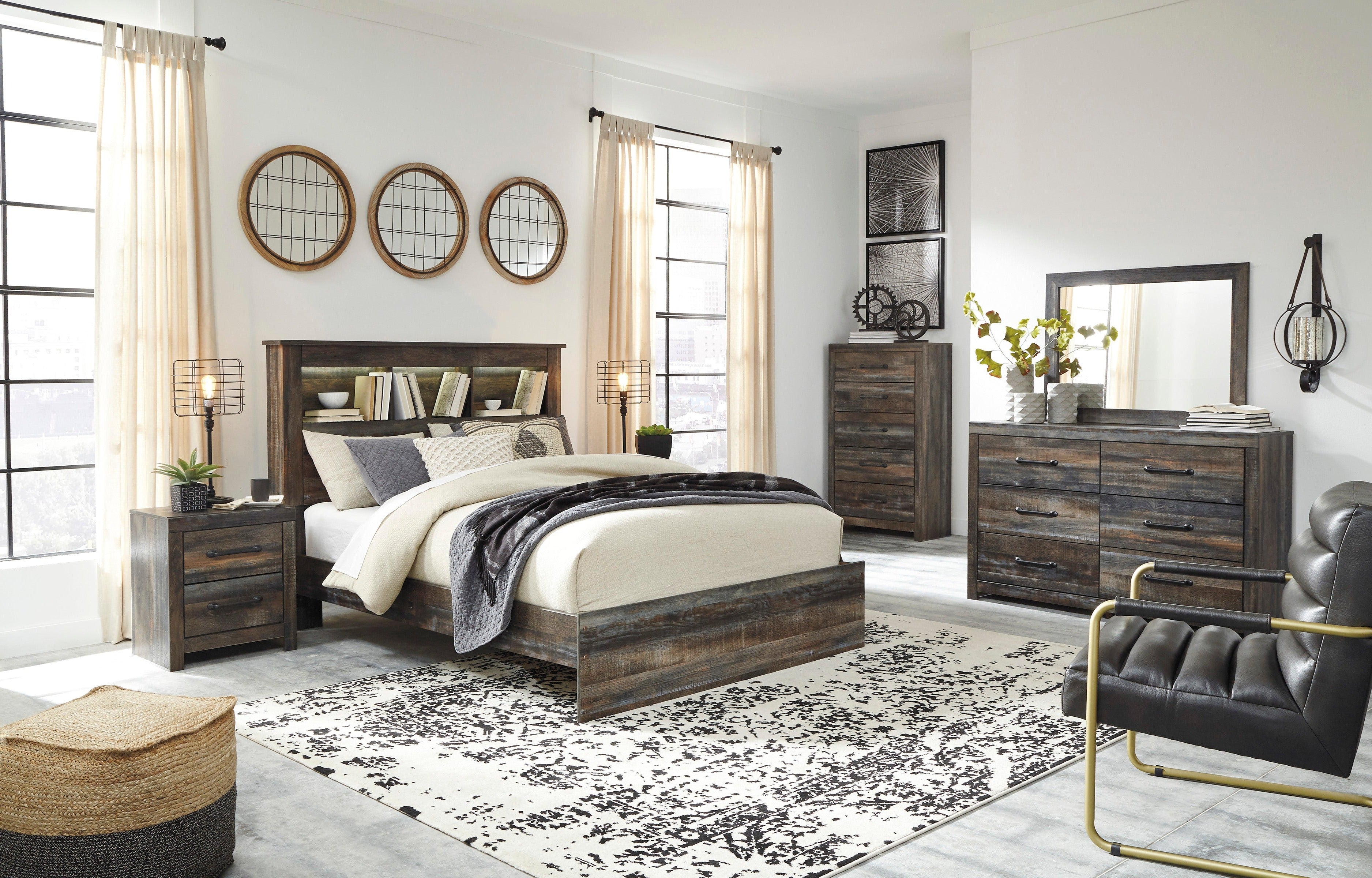 Drystan Multi Bookcase Bedroom Set - SET | B211-54 | B211-65 | B211-96 | B211-92 | B211-46 - Bien Home Furniture & Electronics