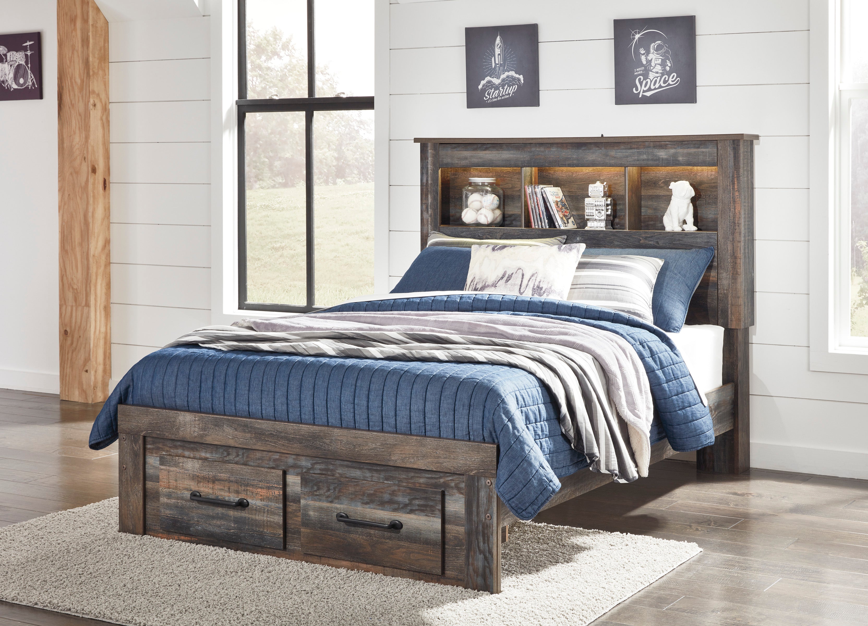 Drystan Multi Bookcase Footboard Storage Youth Bedroom Set - SET | B211-84S | B211-85 | B211-86 | B211-31 | B211-36 | B211-92 | B211-46 - Bien Home Furniture & Electronics