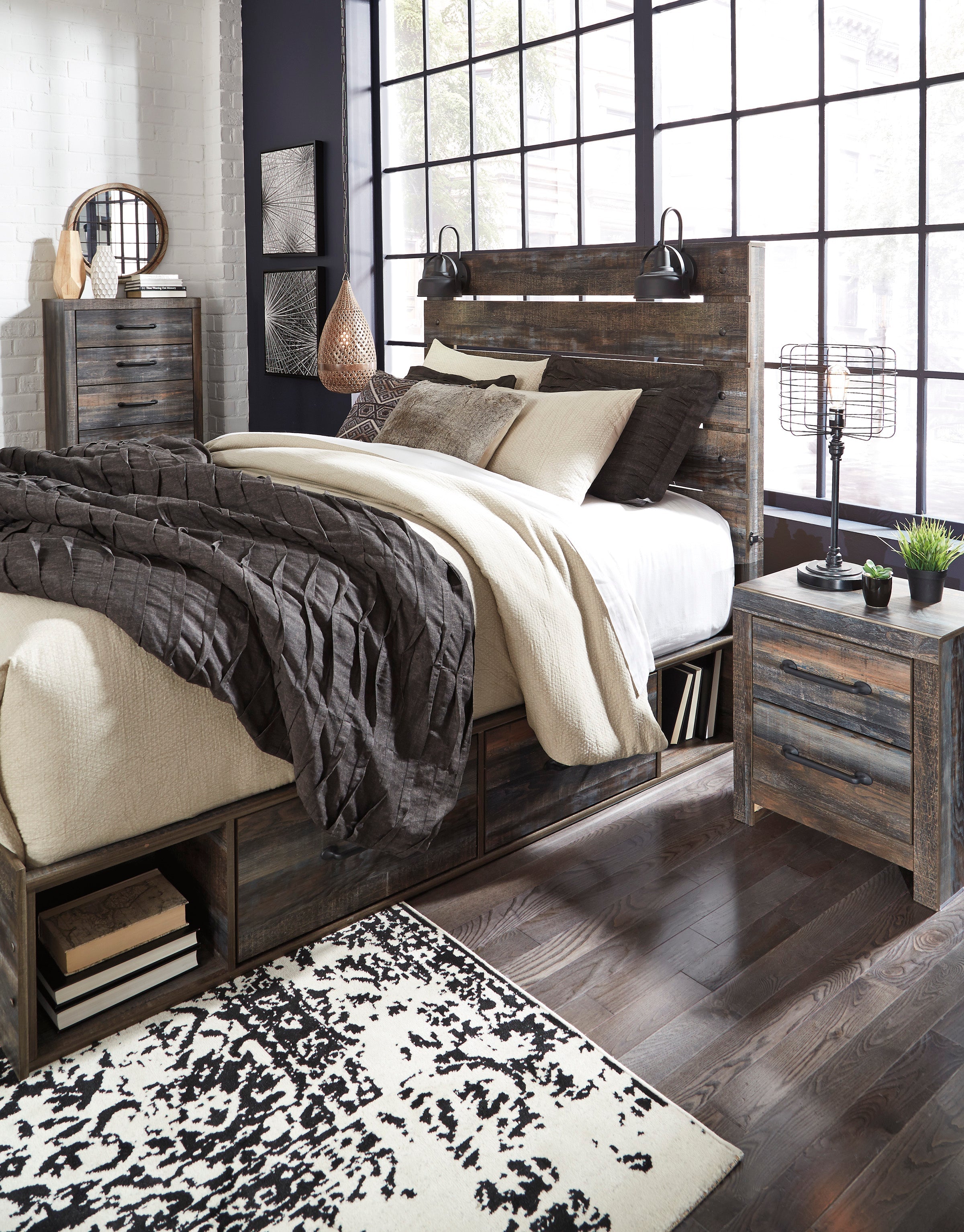 Drystan Multi Double Side Storage Platform Bedroom Set - SET | B211-54 | B211-57 | B211-60(2) | B211-31 | B211-36 | B100-13 - Bien Home Furniture & Electronics