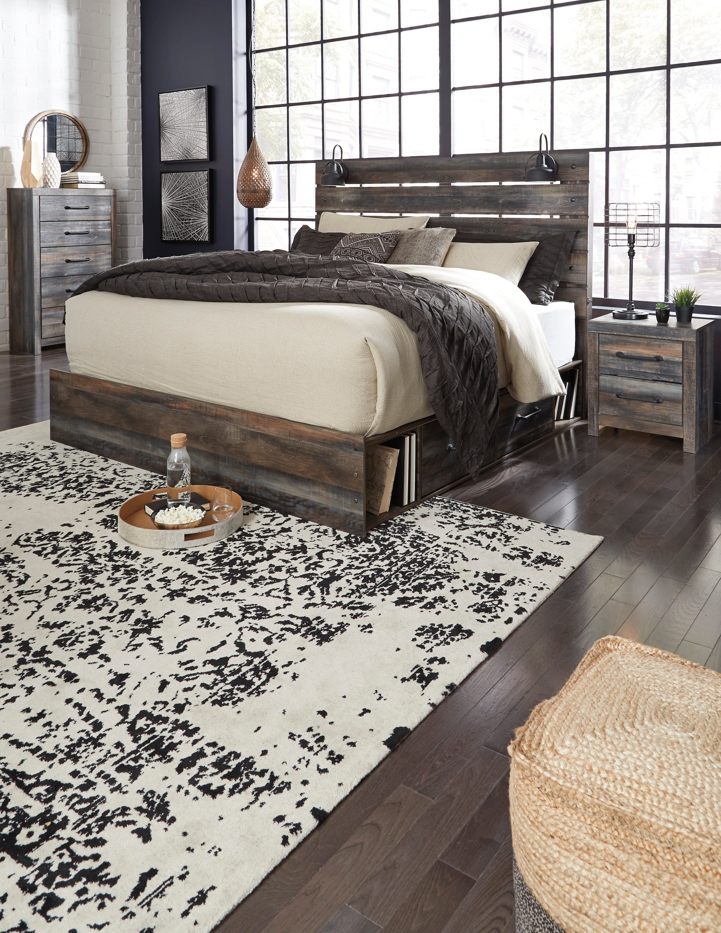 Drystan Multi Double Side Storage Platform Bedroom Set - SET | B211-54 | B211-57 | B211-60(2) | B211-31 | B211-36 | B100-13 - Bien Home Furniture & Electronics