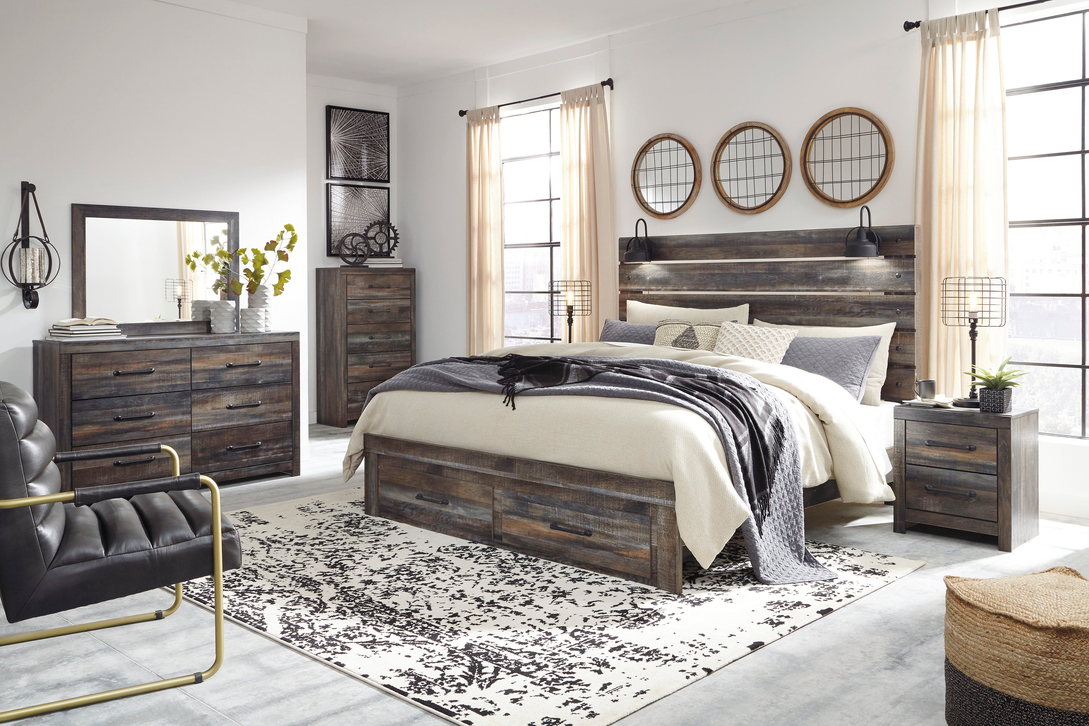 Drystan Multi Footboard Storage Bedroom Set - SET | B211-56S | B211-58 | B211-97 | B211-31 | B211-36 | B211-92 | B211-46 - Bien Home Furniture & Electronics
