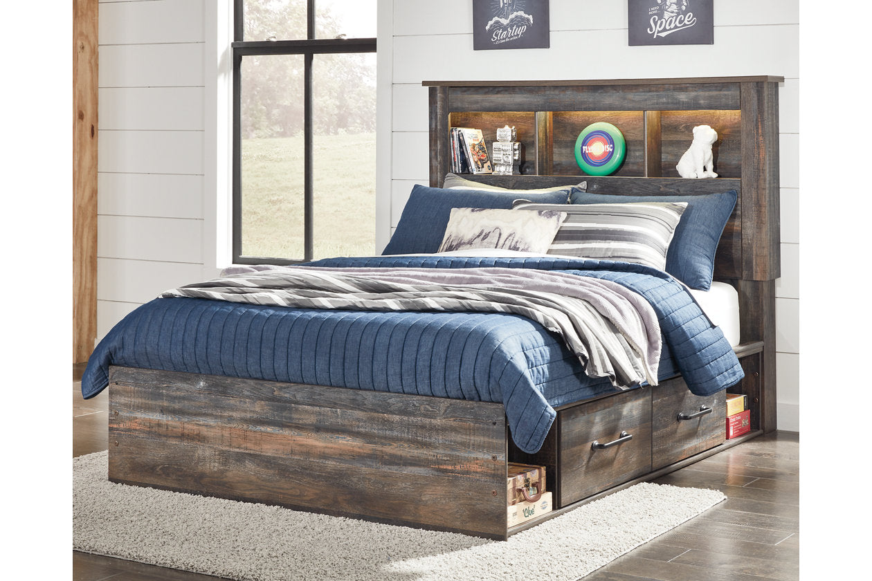 Drystan Multi Full Bookcase Bed with 2 Storage Drawers - SET | B100-12 | B211-150 | B211-84 | B211-85 - Bien Home Furniture & Electronics