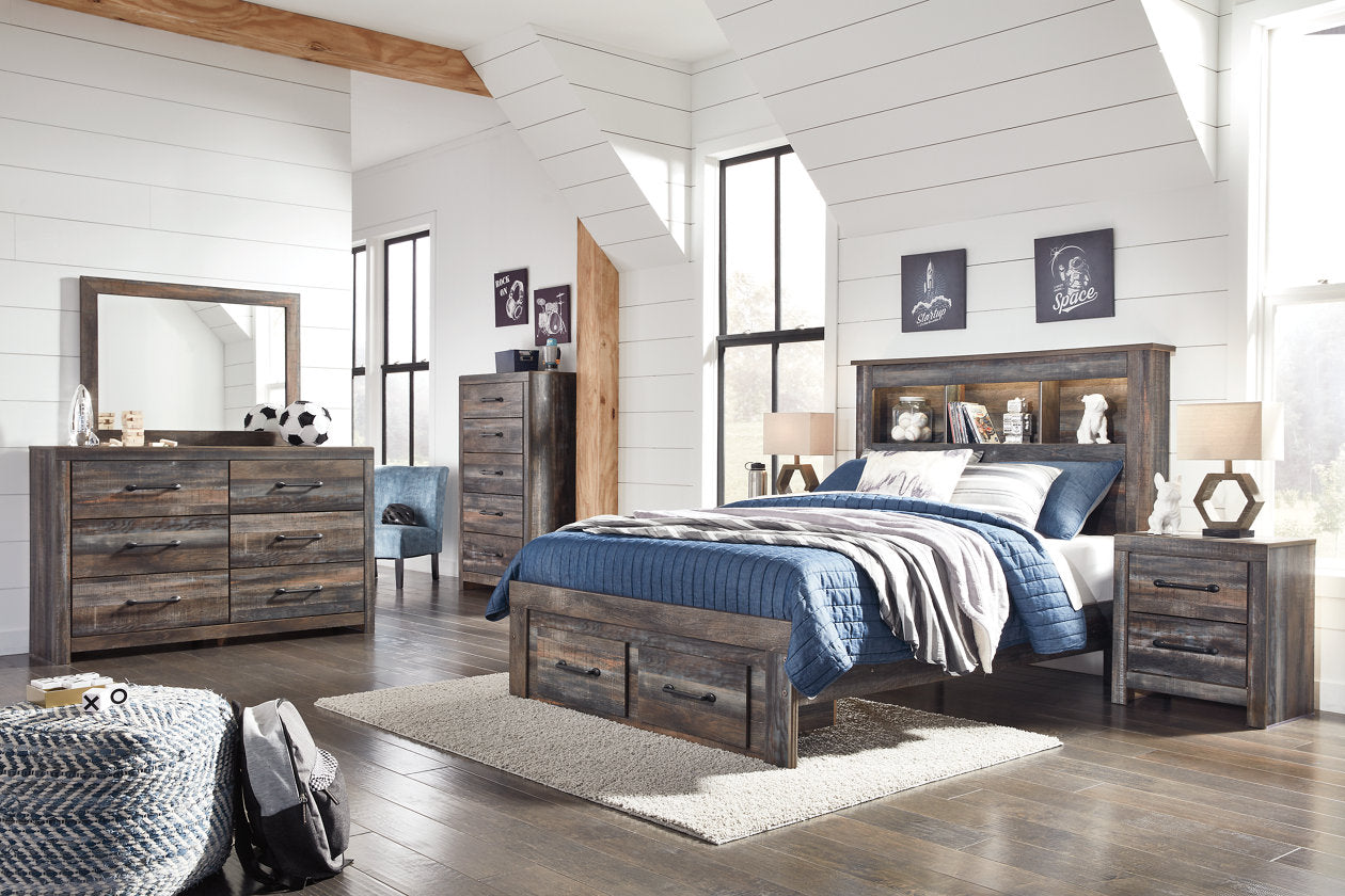 Drystan Multi Full Bookcase Bed with 2 Storage Drawers - SET | B211-84S | B211-85 | B211-86 - Bien Home Furniture & Electronics
