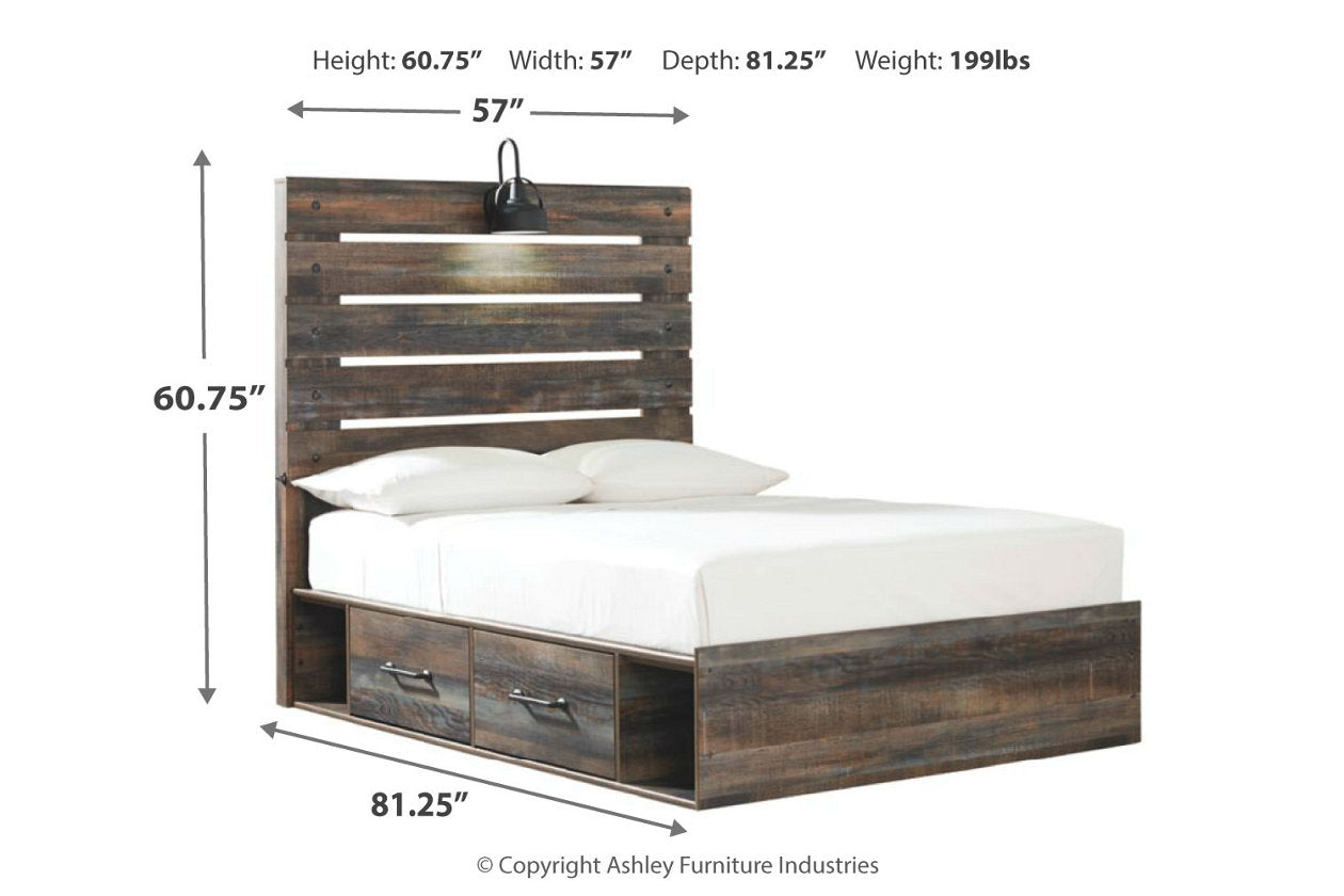 Drystan Multi Full Panel Bed with 2 Storage Drawers - SET | B100-12 | B211-150 | B211-84 | B211-87 - Bien Home Furniture & Electronics