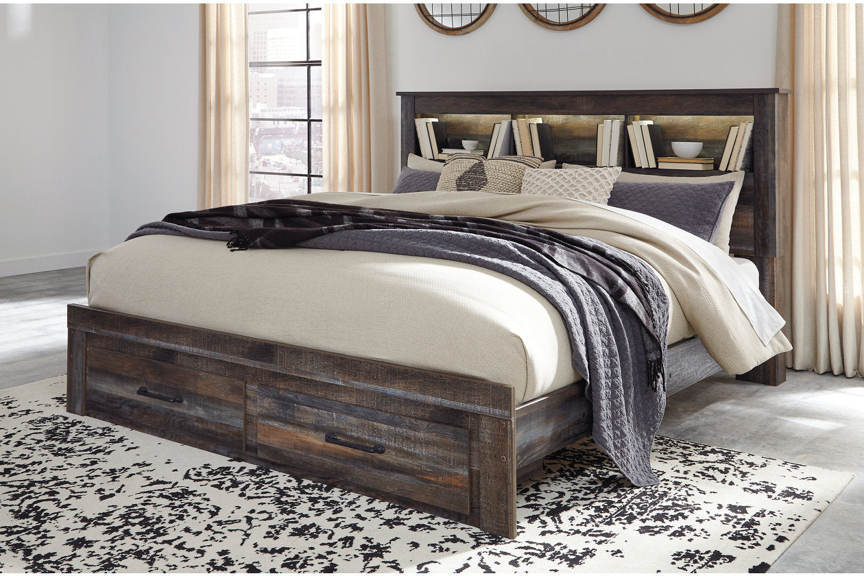 Drystan Multi King Bookcase Bed with 2 Storage Drawers - SET | B211-56S | B211-69 | B211-97 - Bien Home Furniture & Electronics