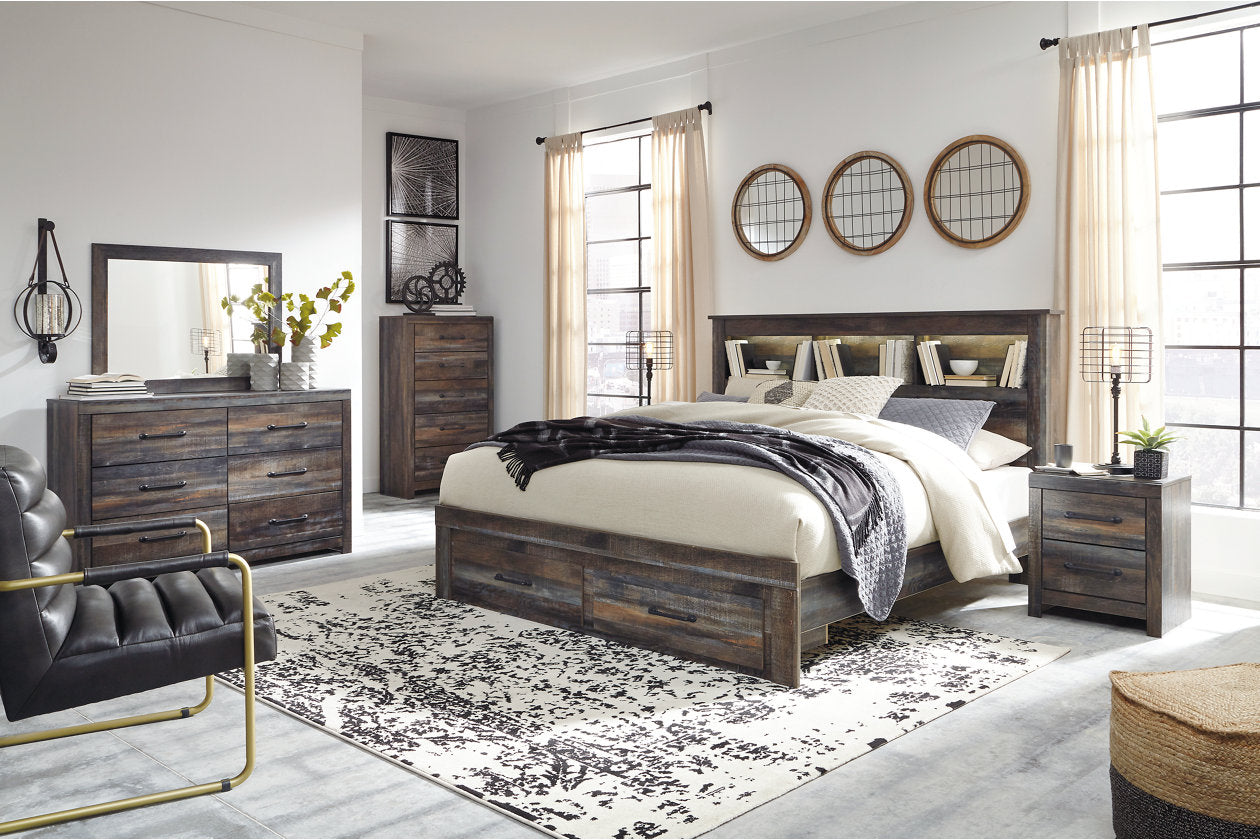 Drystan Multi King Bookcase Bed with 2 Storage Drawers - SET | B211-56S | B211-69 | B211-97 - Bien Home Furniture & Electronics
