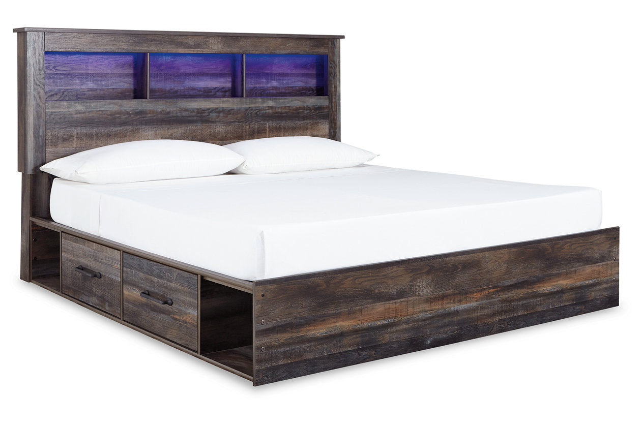 Drystan Multi King Bookcase Bed with 4 Storage Drawers - SET | B100-14 | B211-56 | B211-60(2) | B211-69 - Bien Home Furniture & Electronics