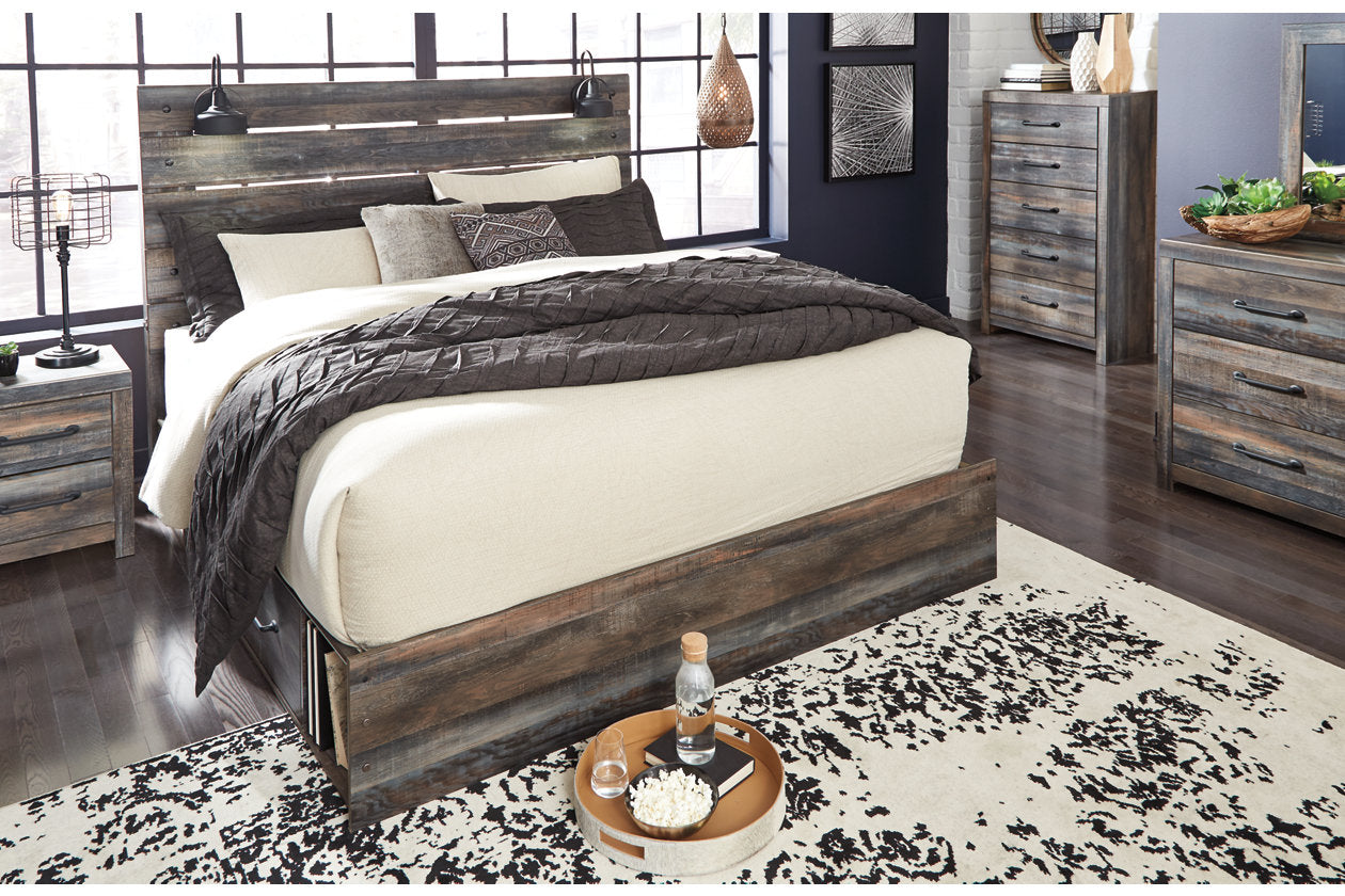 Drystan Multi King Panel Bed with 2 Storage Drawers - SET | B100-14 | B211-56 | B211-58 | B211-160 - Bien Home Furniture & Electronics
