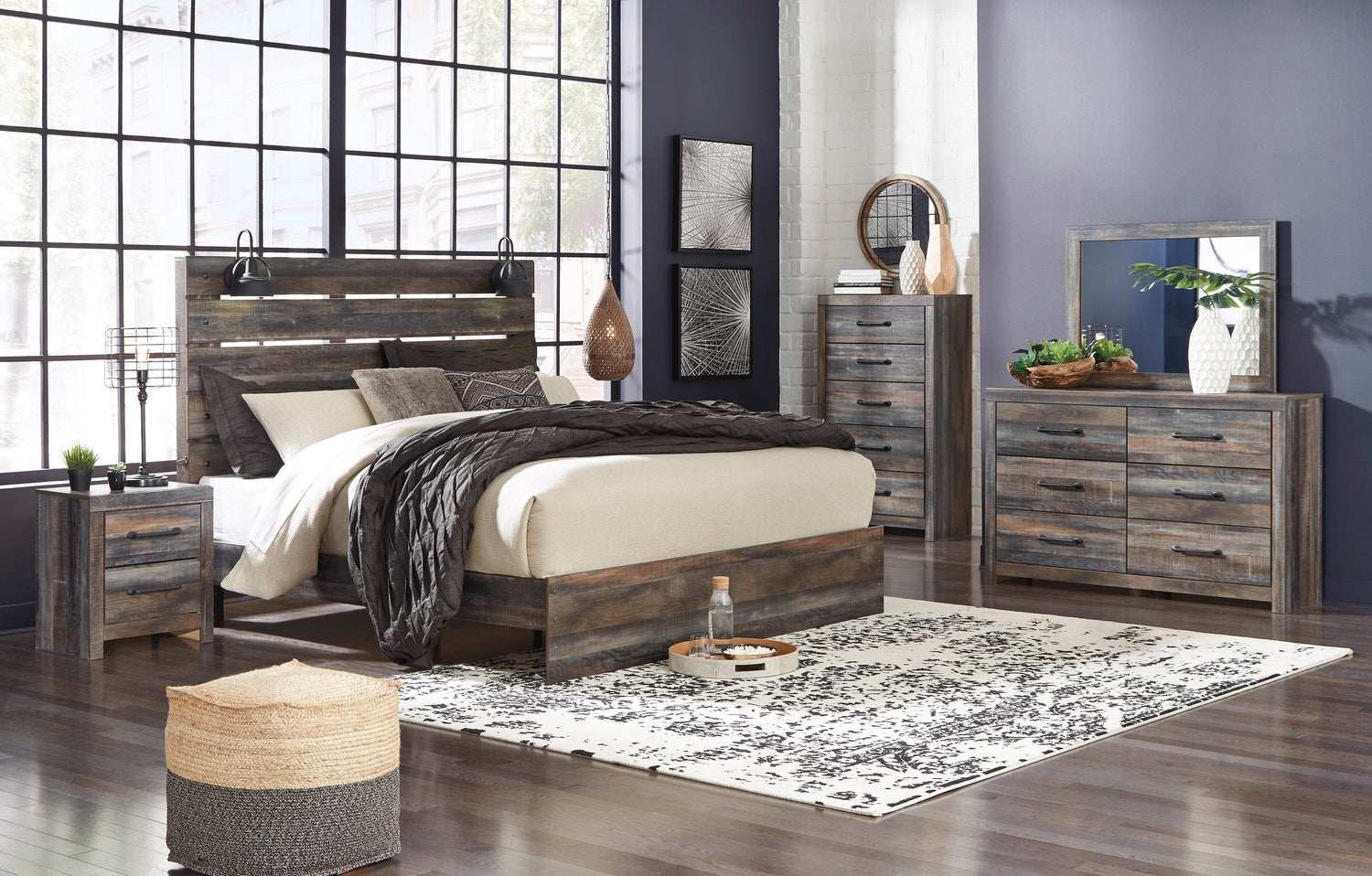 Drystan Multi Panel Bedroom Set - SET | B211-56 | B211-58 | B211-97 | B211-31 | B211-36 | B211-92 | B211-46 - Bien Home Furniture & Electronics