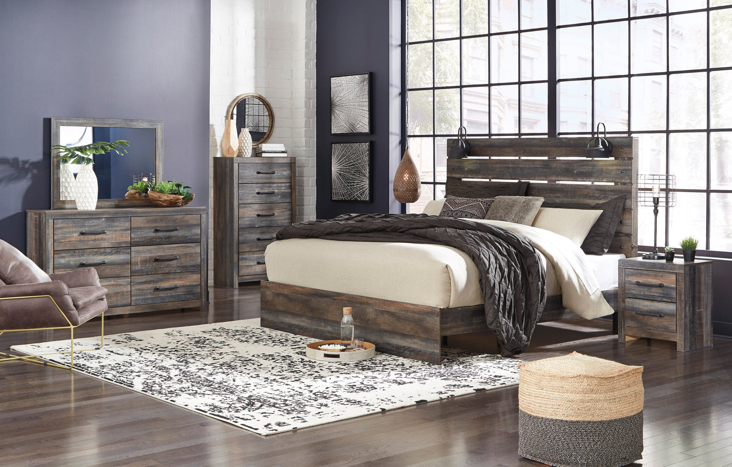 Drystan Multi Panel Bedroom Set - SET | B211-56 | B211-58 | B211-97 | B211-31 | B211-36 | B211-92 | B211-46 - Bien Home Furniture & Electronics