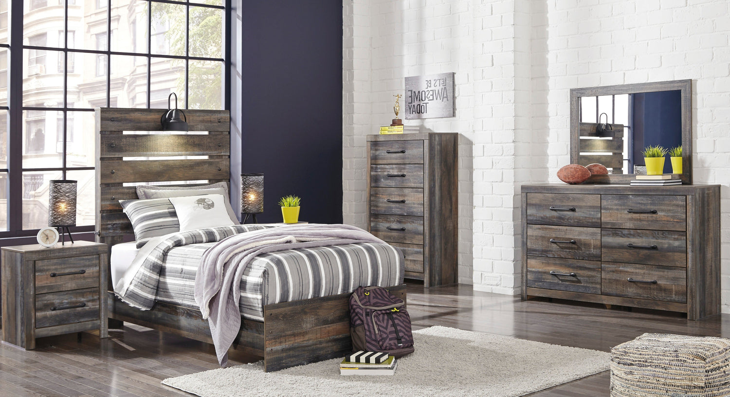Drystan Multi Panel Youth Bedroom Set - SET | B211-52 | B211-53 | B211-83 | B211-31 | B211-36 | B211-92 | B211-46 - Bien Home Furniture & Electronics