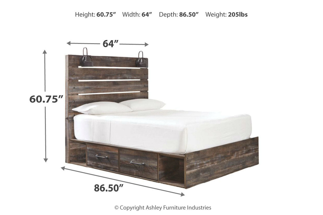 Drystan Multi Queen Panel Bed with 2 Storage Drawers - SET | B100-13 | B211-54 | B211-57 | B211-160 - Bien Home Furniture & Electronics