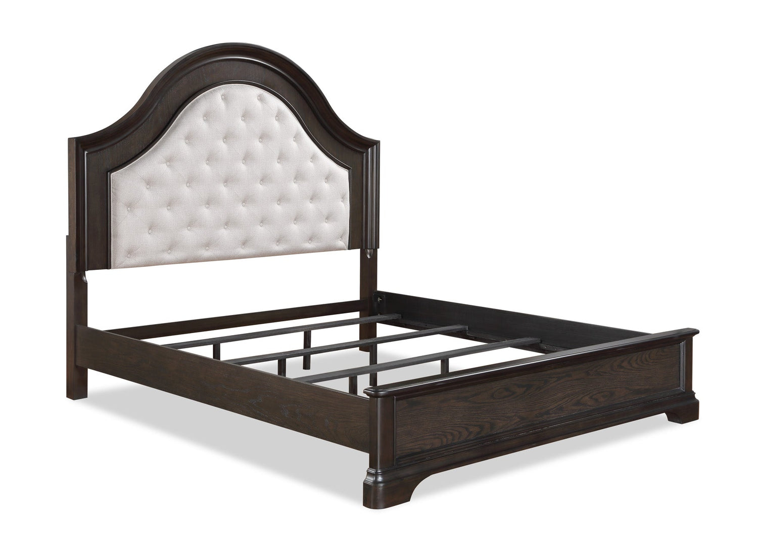Duke Grayish Brown Queen Upholstered Panel Bed - SET | B1620-Q-HB | B1620-Q-FB | B1620-KQ-RAIL - Bien Home Furniture &amp; Electronics