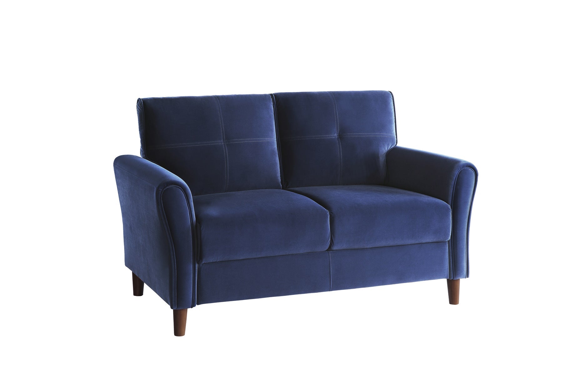 Dunleith Blue Velvet Living Room Set - SET | 9348BUE-2 | 9348BUE-3 - Bien Home Furniture &amp; Electronics
