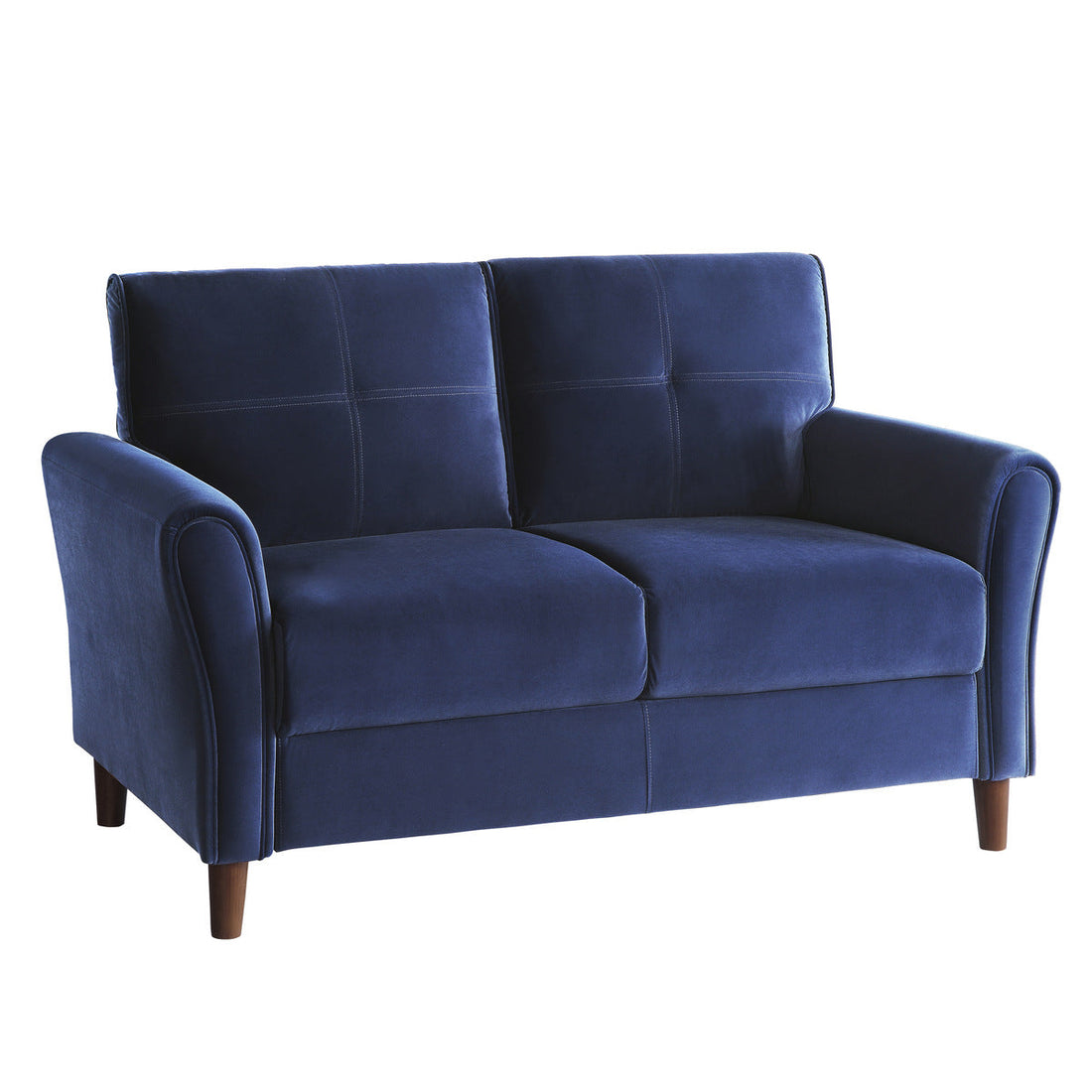Dunleith Blue Velvet Loveseat - 9348BUE-2 - Bien Home Furniture &amp; Electronics