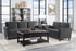 Dunleith Charcoal Gray Velvet Living Room Set - SET | 9348BUE-2 | 9348BUE-3 - Bien Home Furniture & Electronics